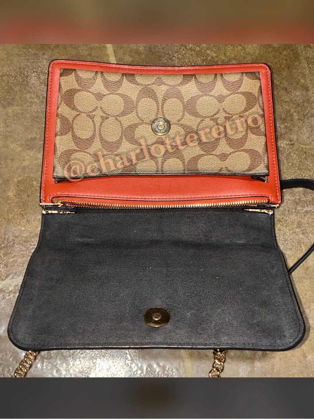 Coach • KLARE Crossbody Bag In Signature Canvas w Rivets Leather Purse 90400 - Picture 6 of 13